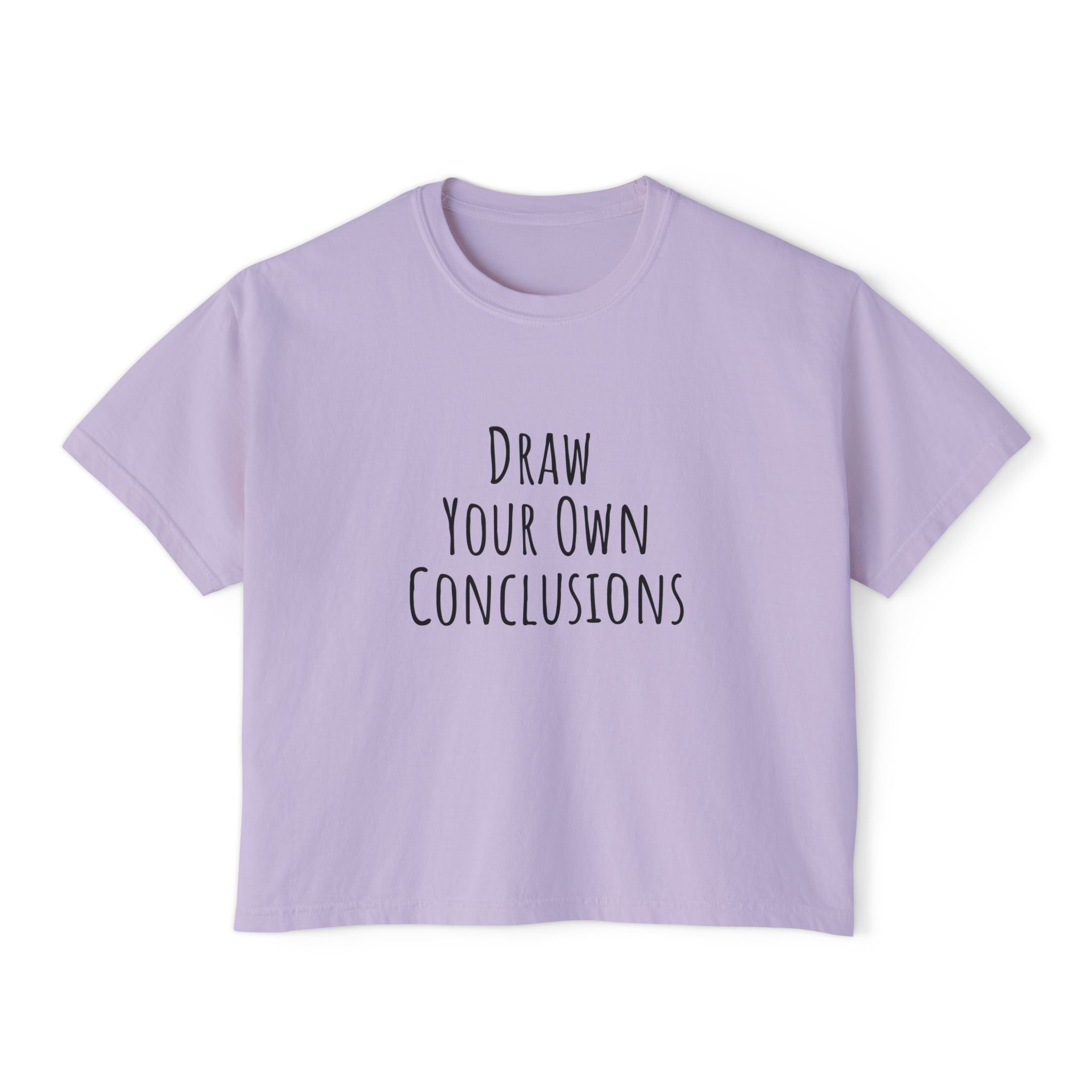 Boxy Artist Shirt | Draw Your Own Conclusions | Art Pun Series Gift - Mythos Design