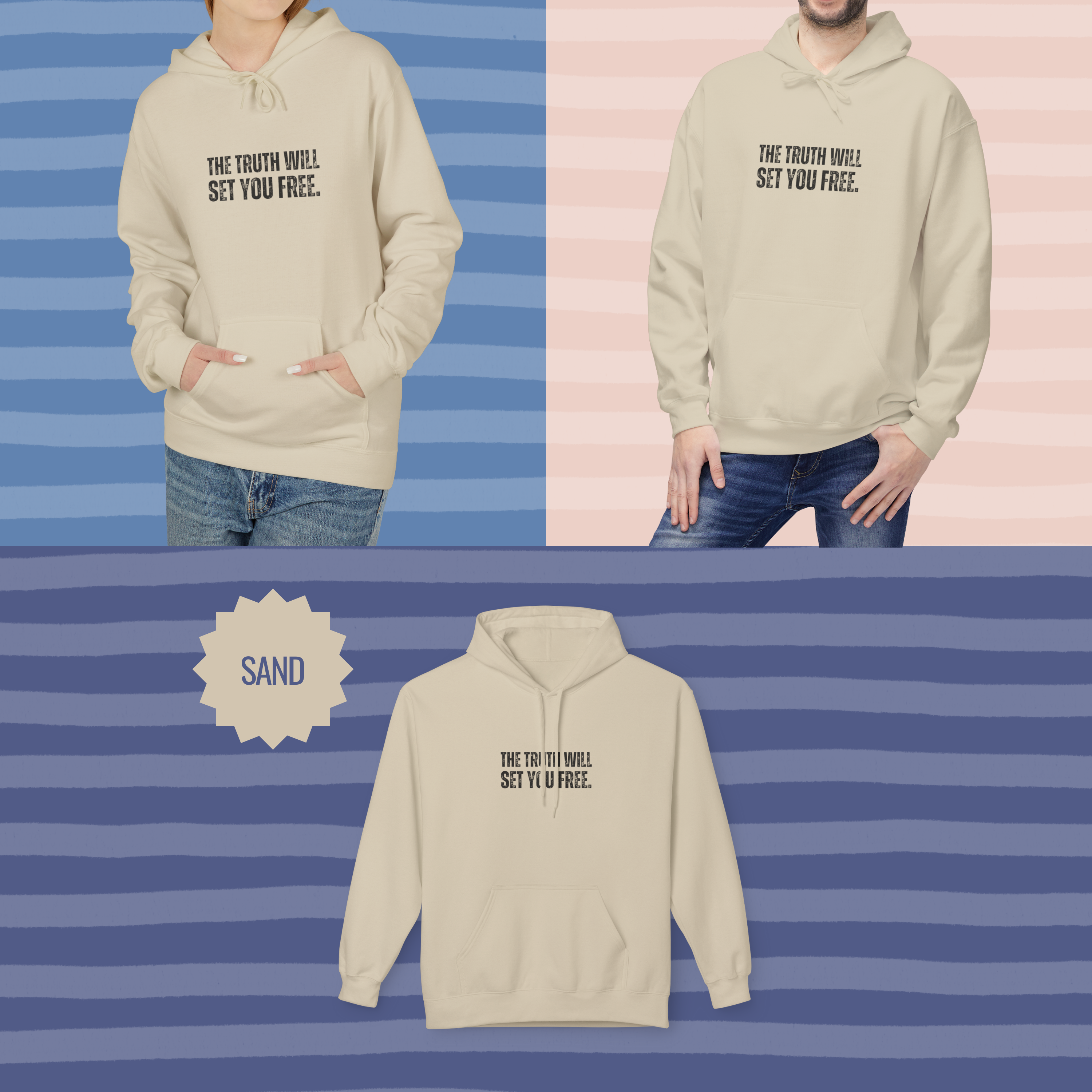 Ancient Quotes Fleece Hoodie | The Truth Will Set You Free - Mythos Design