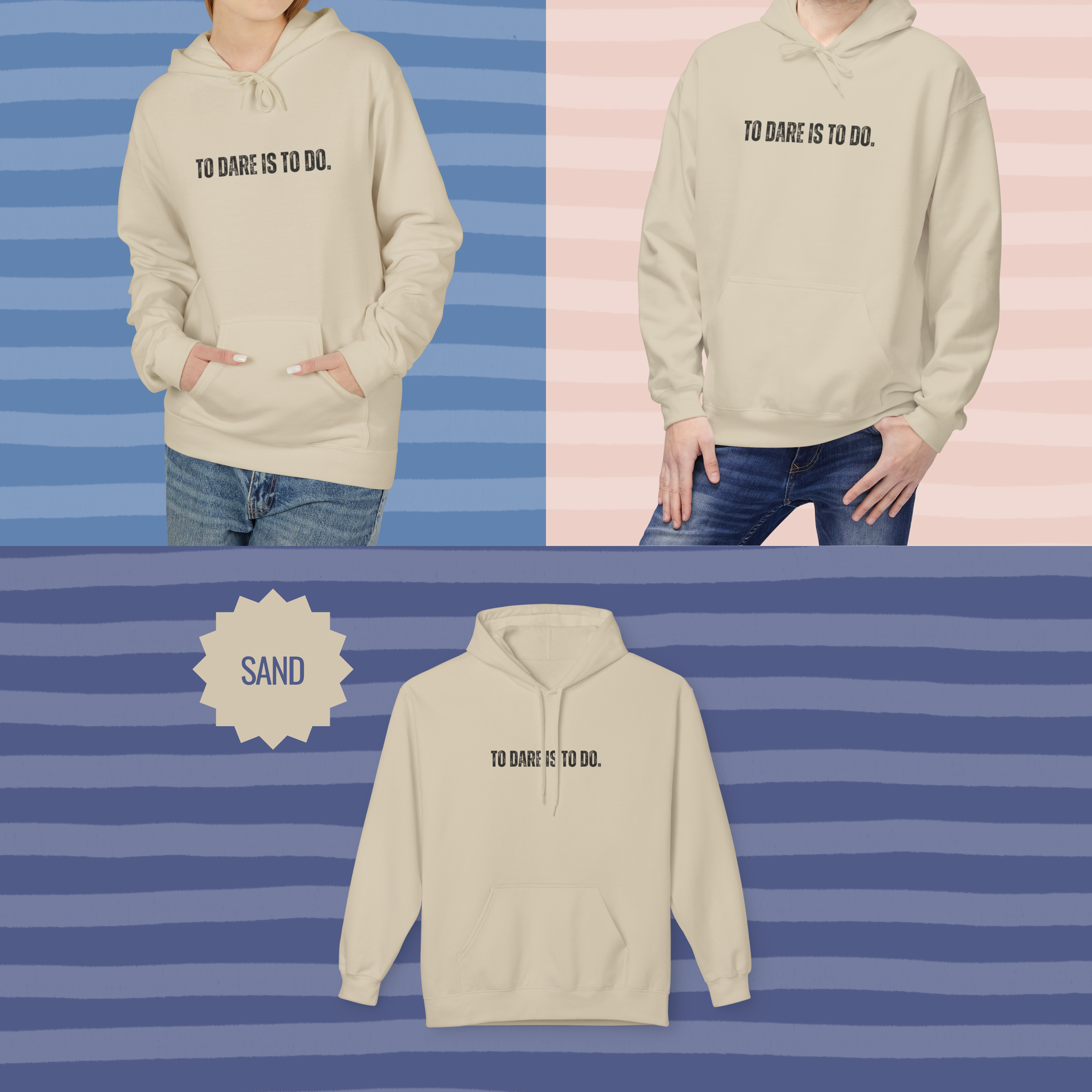 Ancient Quotes Fleece Hoodie | To Dare is to Do - Mythos Design