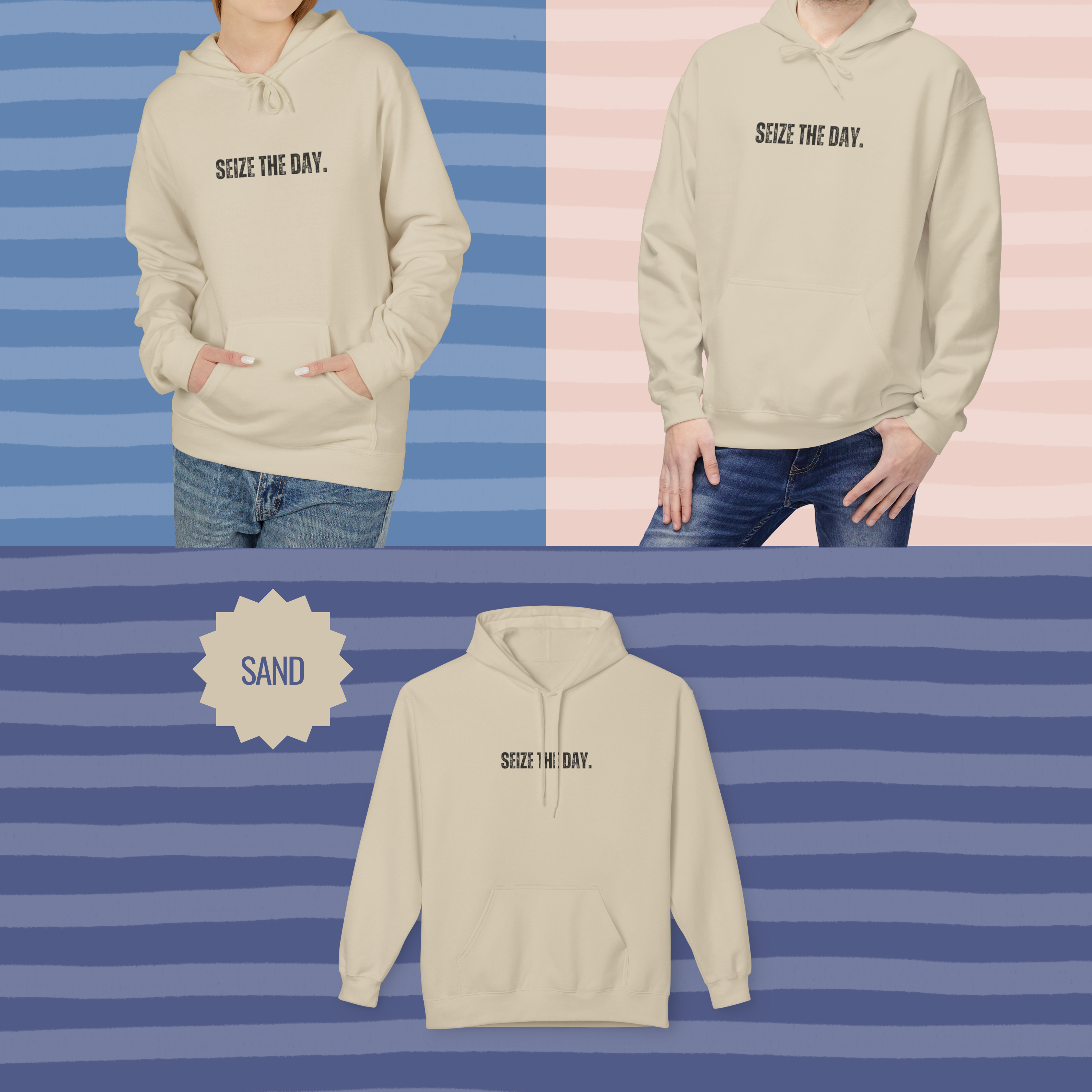 Ancient Quotes Fleece Hoodie | Seize the Day - Mythos Design