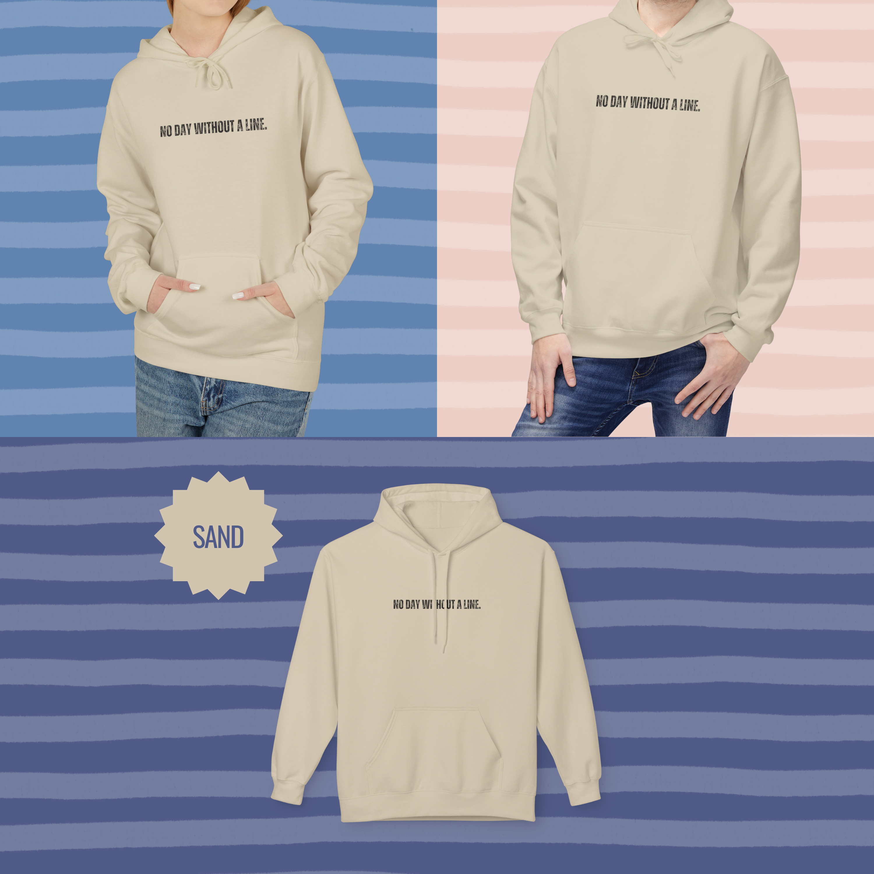 Ancient Quotes Fleece Hoodie | No Day Without a Line - Mythos Design