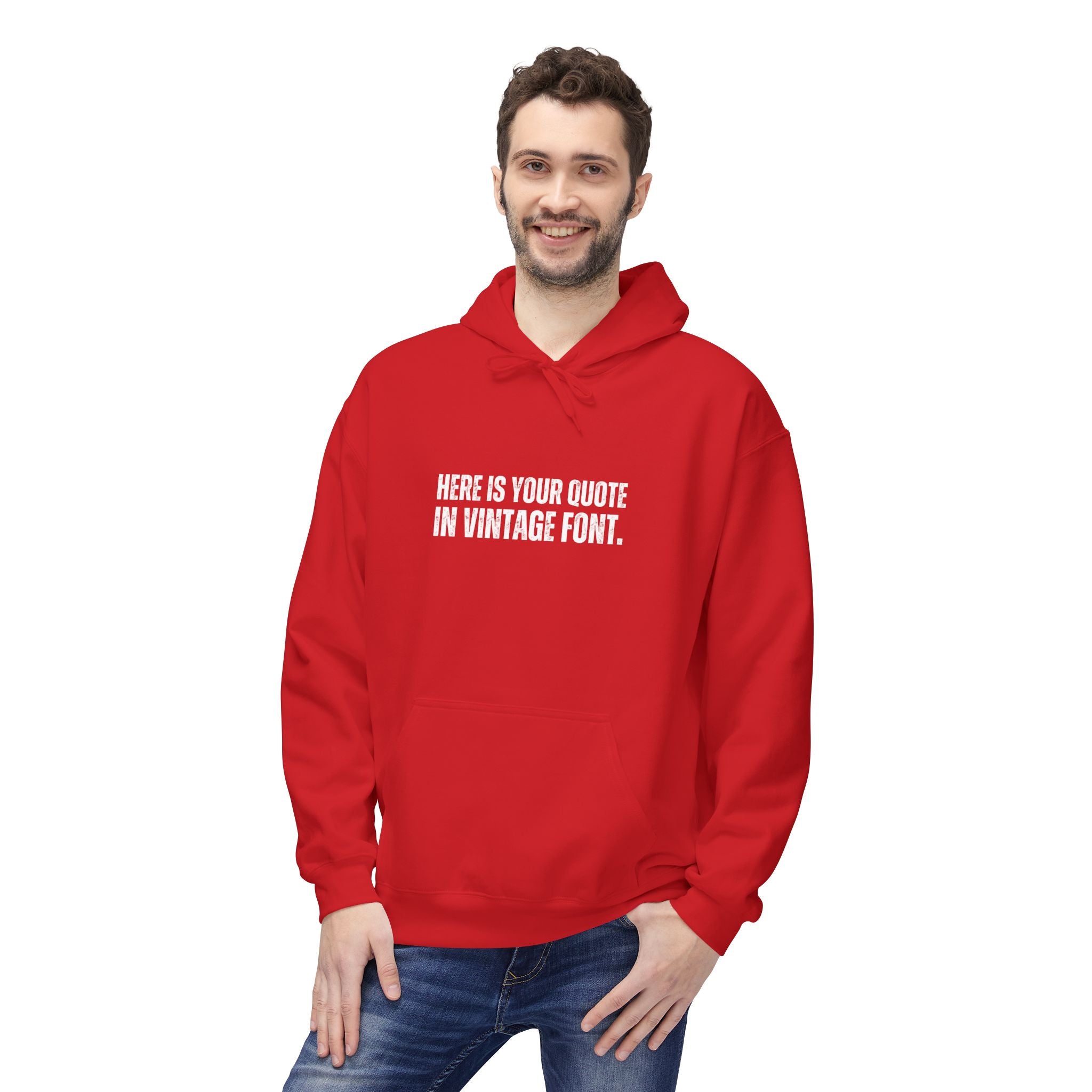 Custom Quotes Fleece Hoodie | Vintage Font Design - Mythos Design