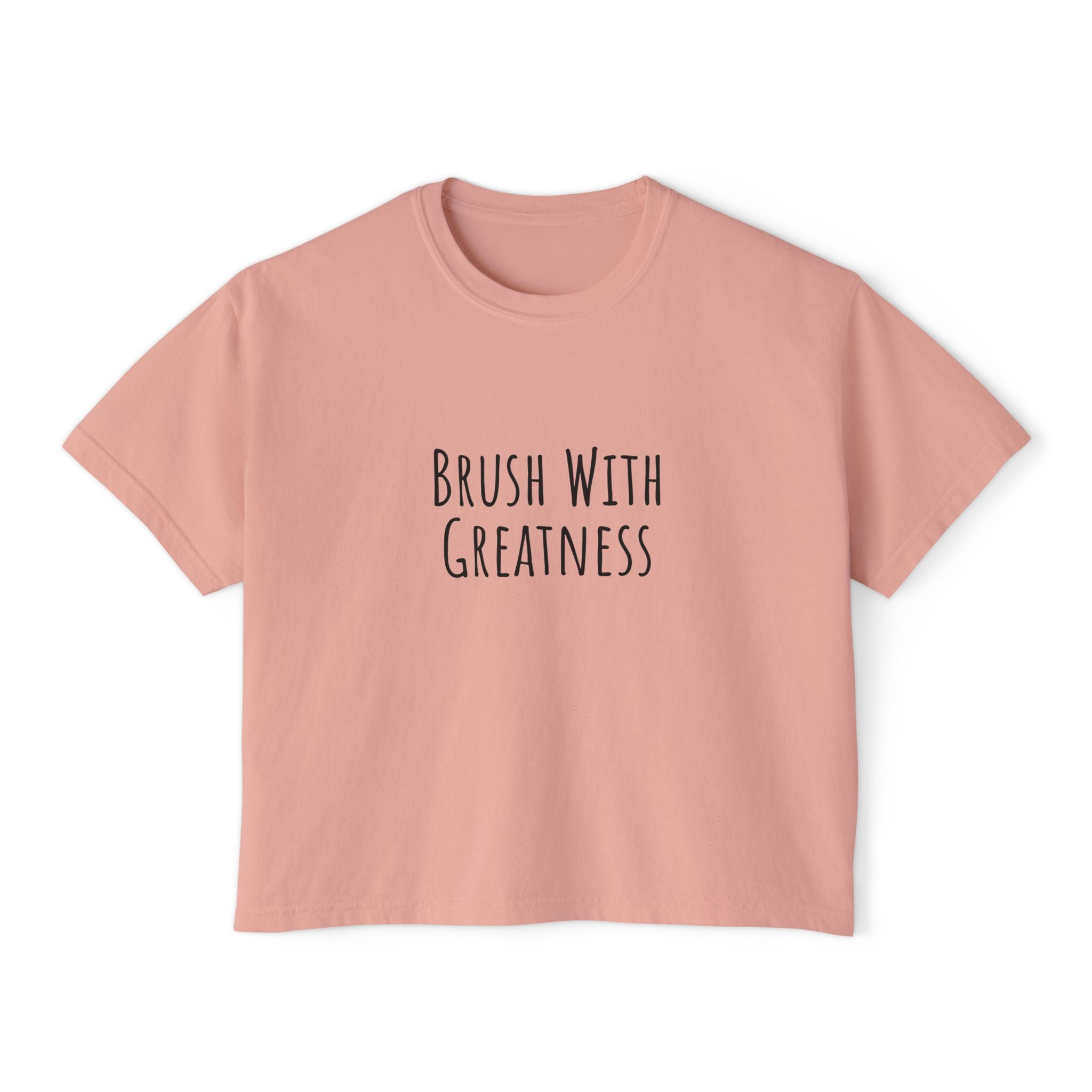 Boxy Artist Shirt | Brush with Greatness | Art Pun Series Gift - Mythos Design