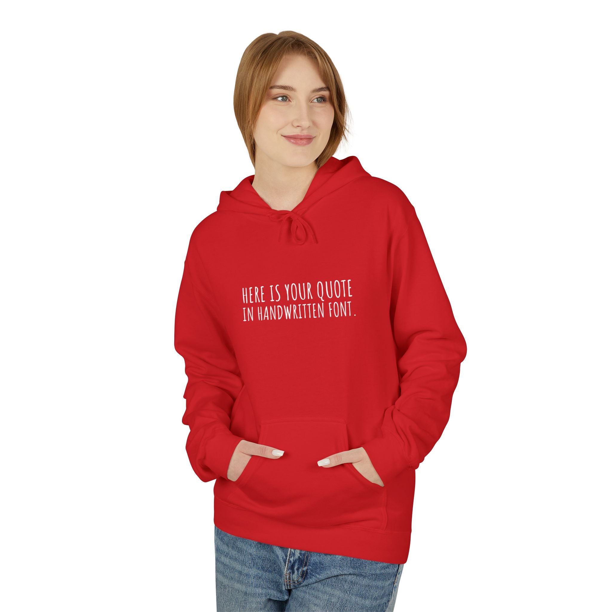 Custom Quotes Fleece Hoodie | Handwritten Font Design - Mythos Design