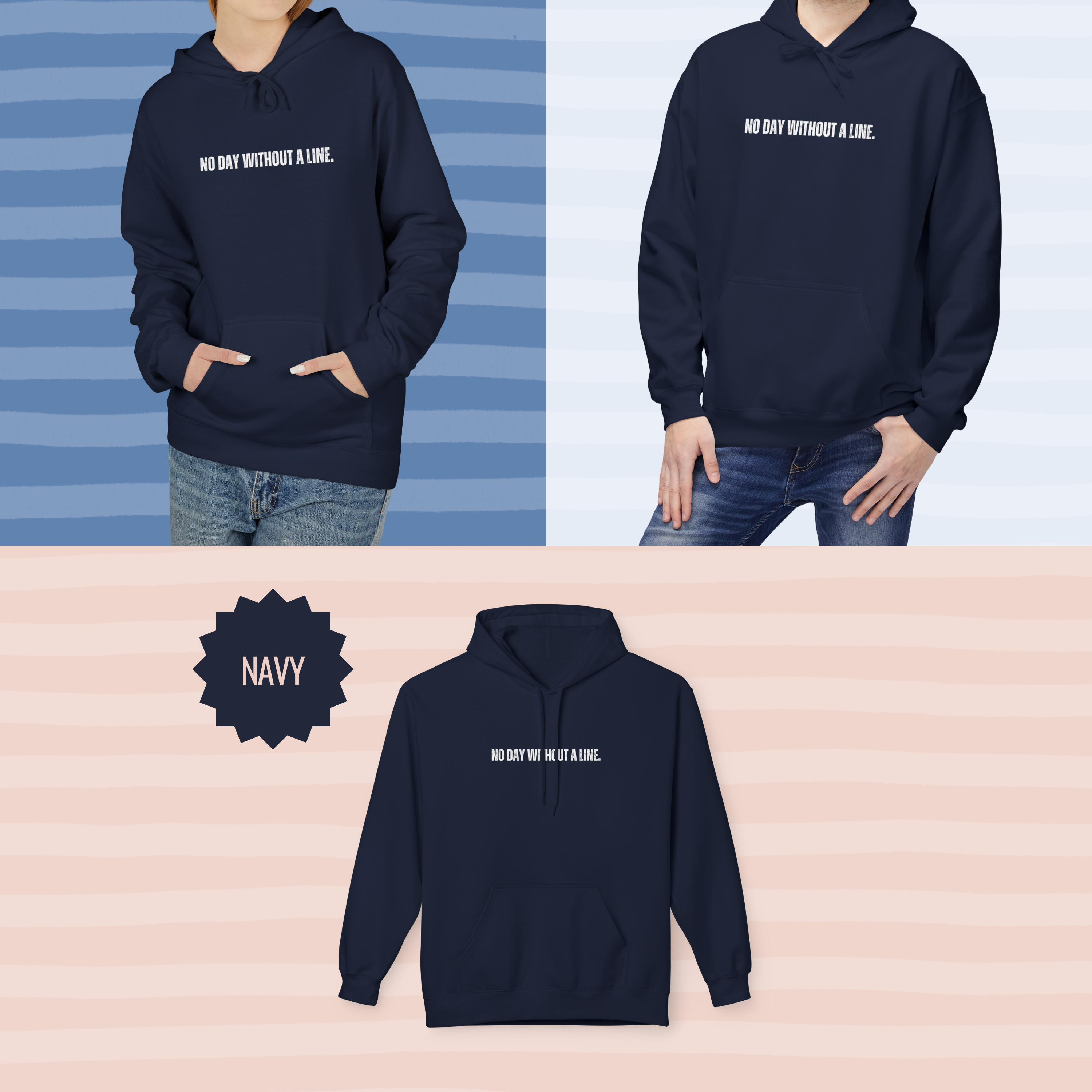 Ancient Quotes Fleece Hoodie | No Day Without a Line - Mythos Design