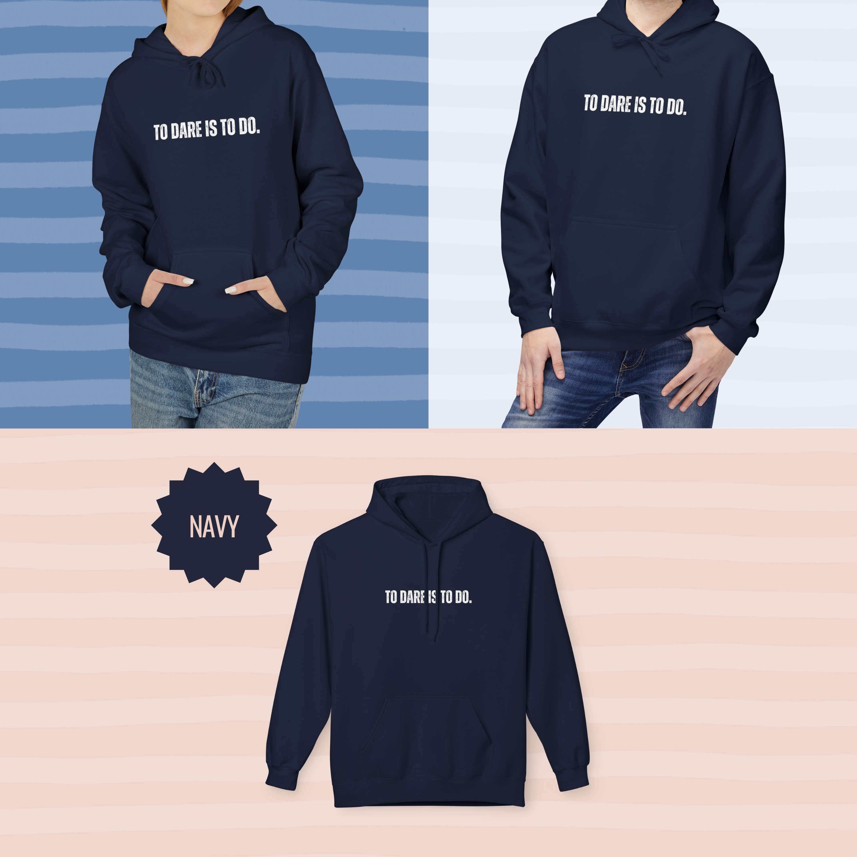 Ancient Quotes Fleece Hoodie | To Dare is to Do - Mythos Design
