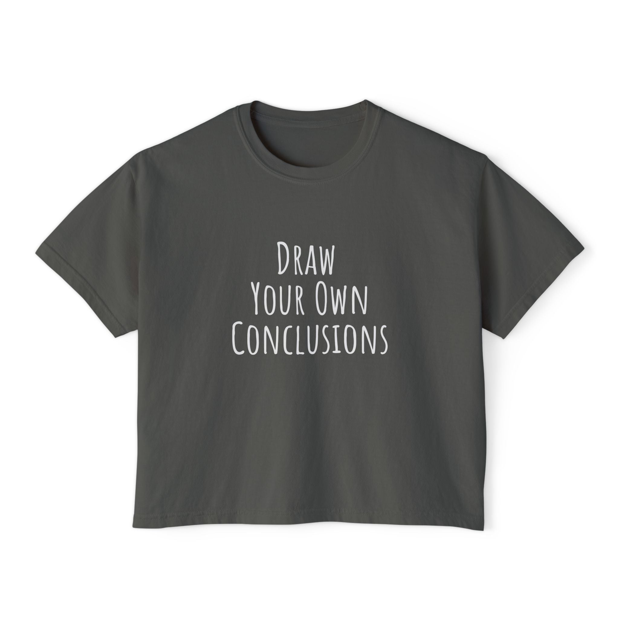 Boxy Artist Shirt | Draw Your Own Conclusions | Art Pun Series Gift - Mythos Design