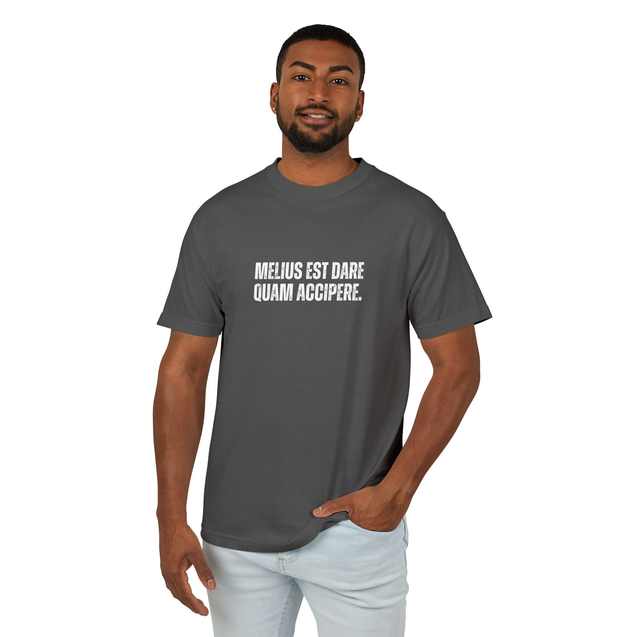 Unisex Ancient Quotes Shirt | Melius est dare quam accipere | Thoughtful Gift Tee - Mythos Design