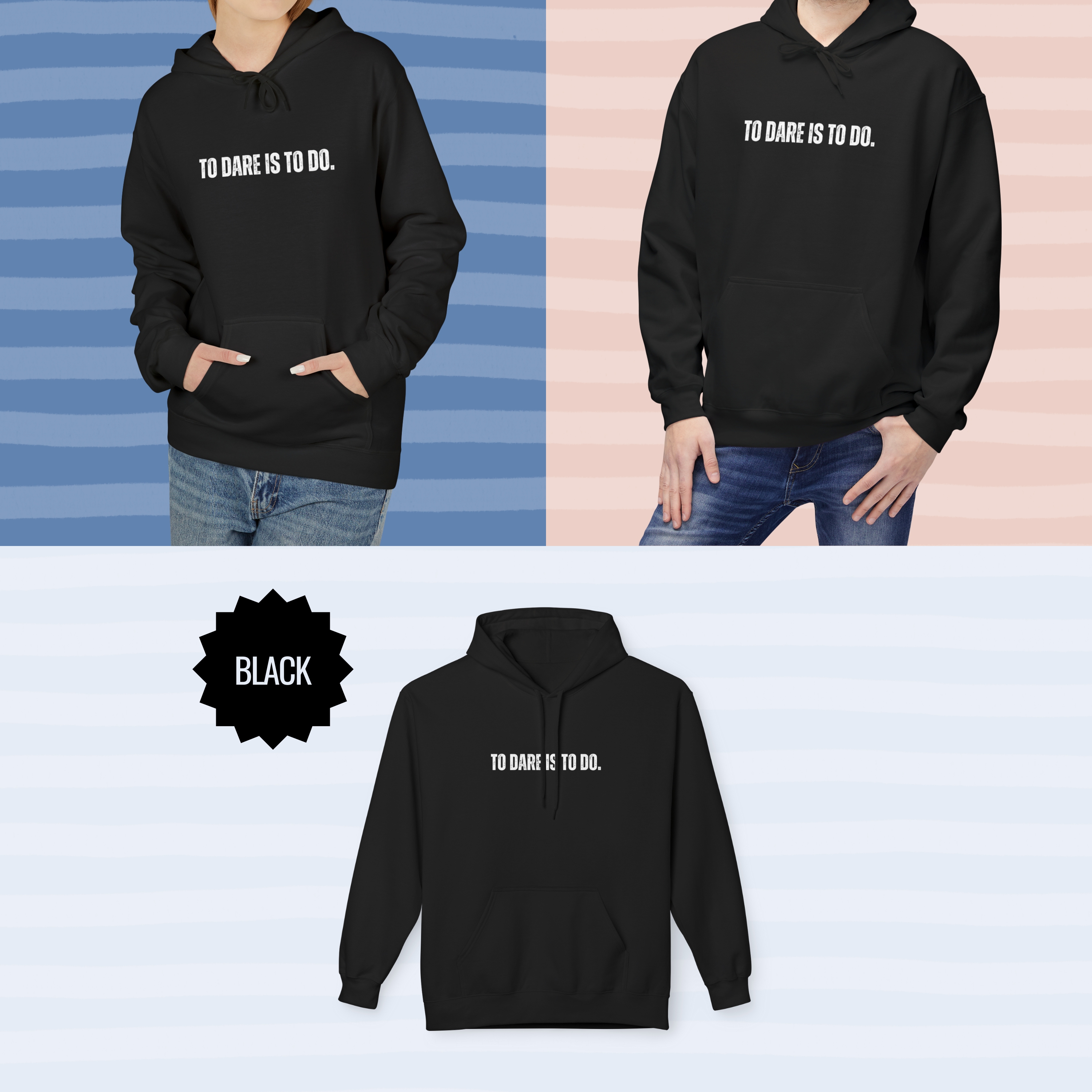 Ancient Quotes Fleece Hoodie | To Dare is to Do - Mythos Design