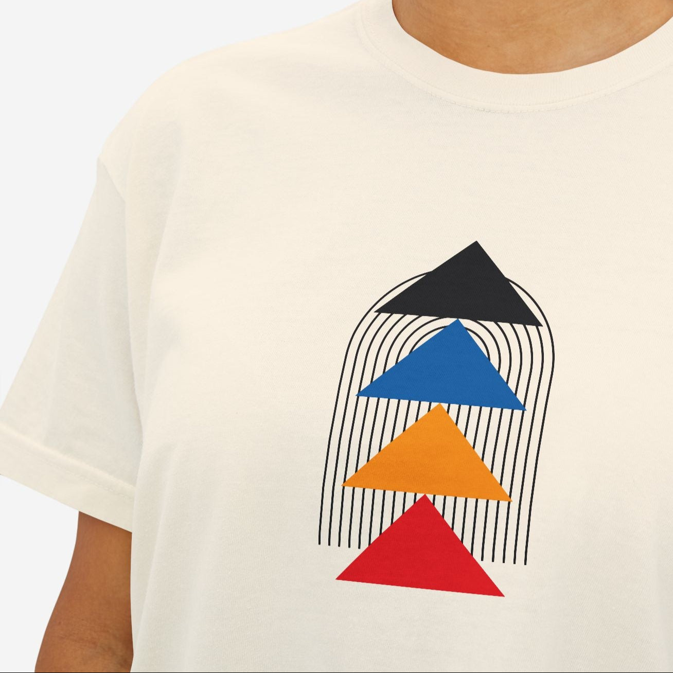 Bauhaus Boxy Tees, Pathway Ascend | Graphic Art Shirt - Mythos Design