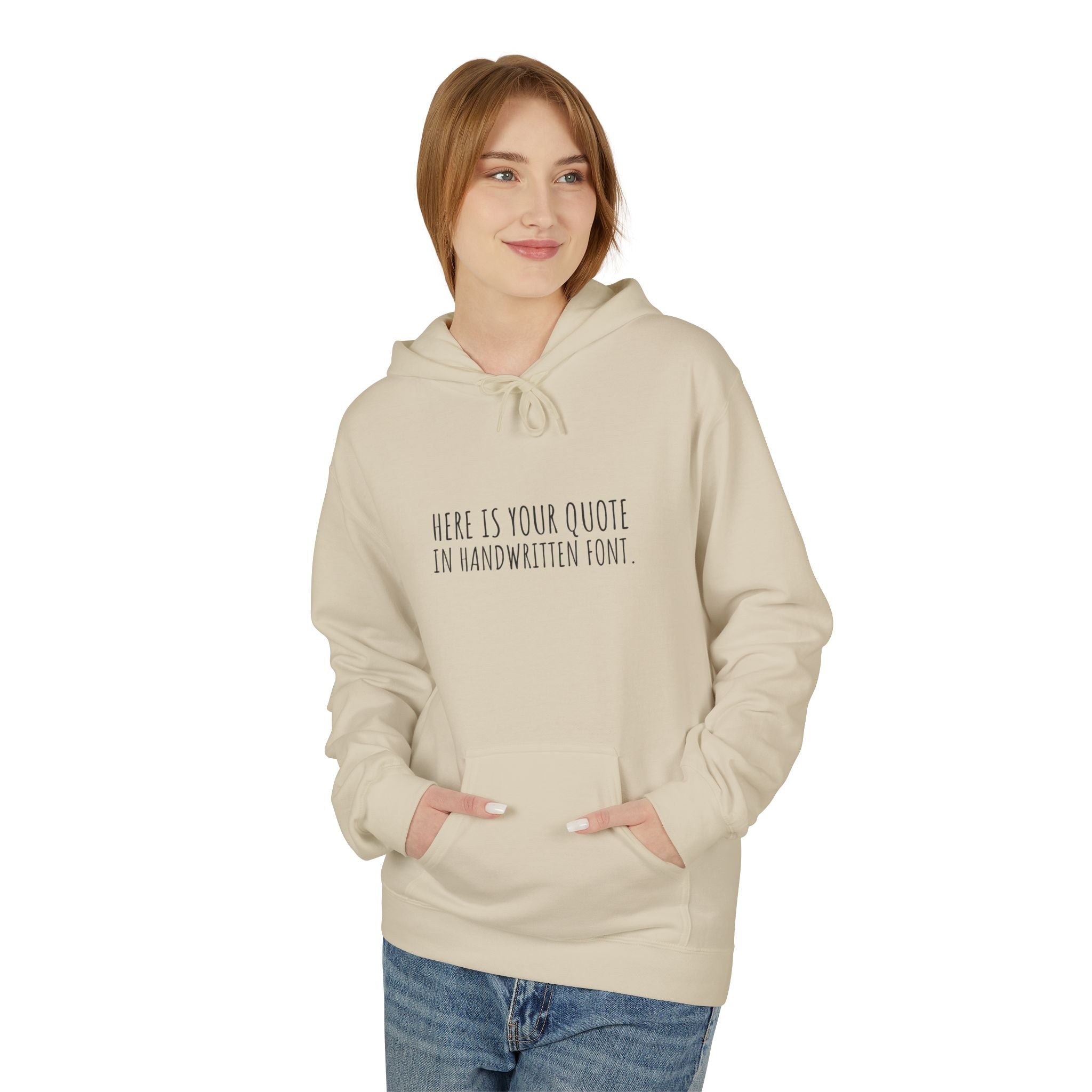 Custom Quotes Fleece Hoodie | Handwritten Font Design - Mythos Design